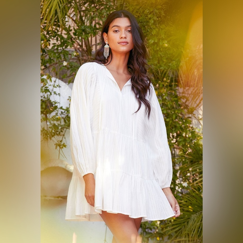 Lulu’s coastal moment white dress NWT XL